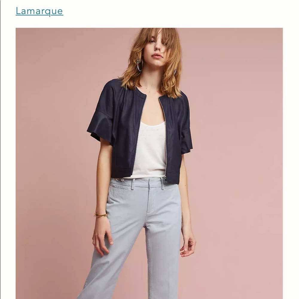 Anthropologie LAMARQUE Anona Leather Jacket